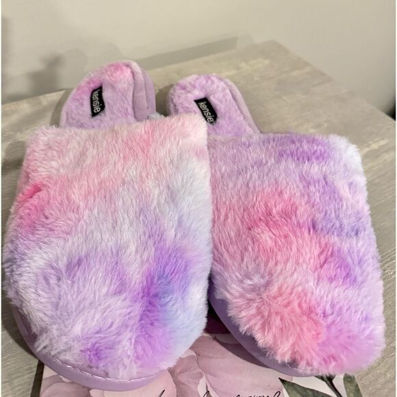 Womens Kensie Tie Dye Plush Scuff Slippers shoes XL 10/11 - Picture 10 of 10